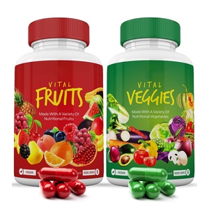 Complément alimentaire entier en capsules de fruits et légumes séchés naturels, marque privée OEM, avec superaliments pour femmes, hommes et enfants - Product Image 1