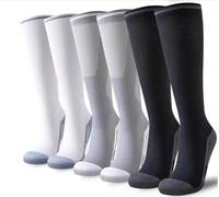 Chaussettes de compression de qualité sportive respirantes pour le soutien athlétique et la récupération, couleur personnalisée, tricotées montantes pour la saison hivernale