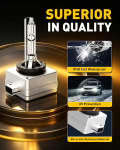 หลอดไฟ AUXITO D1S HID 6000K แสงขาวเย็น ระยะส่องสว่างไกลขึ้น 300% หลอดไฟซีนอน IP67 สำหรับเปลี่ยนแทน 66144 66140 85140 85415 8541 - Product Image 1