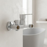 Robinet mélangeur mural en alliage de zinc pour baignoire, double trou, eau chaude et froide, pour salle de bain, en promotion