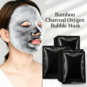 Maschera Viso Detoxificante al Carbone di Bambù con Bolle d'Ossigeno, Etichetta Privata, per Pulizia Profonda e Rimozione Punti Neri - Product Image 1