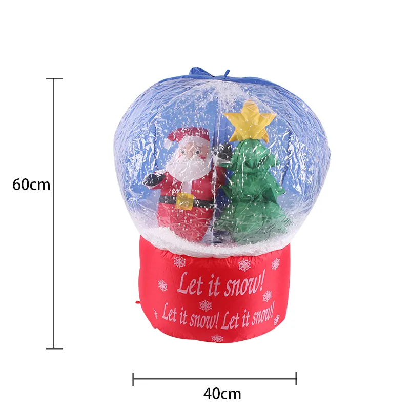 Hot Salew 60cm Outdoor Santa Claussnowball Decoration Inflatable Christmas Snowman