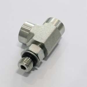 Adaptador hidráulico de acero al carbono SAE, junta de ajuste, junta tórica macho ajustable, jefe ORB hembra ORB, pezón en T 6835 <span class=keywords><strong>NWO</strong></span>, arandela de tuerca engarzada - Product Image 5