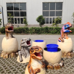 ผลิตภัณฑ์สวนสนุกซิกง บลู ลิซาร์ด ถังขยะไดโนเสาร์เคลื่อนไหวได้ ดีไซน์ใหม่ ทำจากไฟเบอร์กลาส - Product Image 4