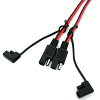 موصل SAE ثنائي الأطراف 12 فولت 12AWG مع غطاء واقي، كابل تمديد، سلك تمديد لقابس بطارية SAE للسيارات