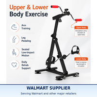 Vélo d'exercice pliable BNcompany léger et portable en acier, réglable pour seniors, mini-pédalier, appareil de rééducation pour les bras