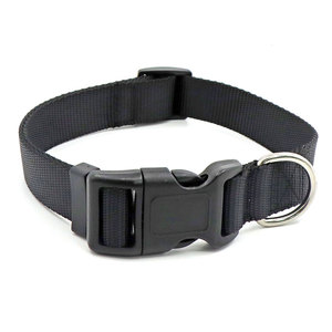 Adjustable Nylon <b>Dog</b> <b>Collar</b> Solid Color Buckle Closure Simple Style All Seasons for <b>Dogs</b> - Product Image 5