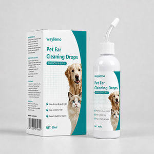 Gouttes auriculaires Waylemo pour chiens atteints d'acariens, démangeaisons auriculaires, nettoyant <span class=keywords><strong>naturel</strong></span> <span class=keywords><strong>anti</strong></span>-acariens à l'acide salicylique, extrait d'avoine apaisant, 60 ml - Product Image 1