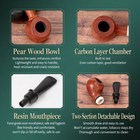 Porte-cigarette en bois Futeng, en bois de rose, avec chambre à fumée, laqué, classique, portable et réutilisable