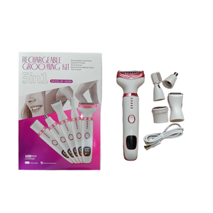 Rasoir électrique 5-en-1 pour femme avec écran LED, lames en alliage d'aluminium - 61-90+ min d'autonomie, chargement USB pour sourcils, aisselles, jambes - Product Image 2