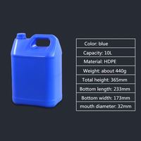 10 Liter persegi HDPE barel makanan kelas Biodegradable wadah penyimpanan Online untuk kimia cairan sampel lem cat lainnya