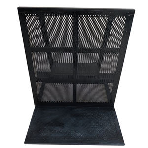Barriera di controllo della folla in acciaio da concerto portatile barricata di traffico in argento nero - Product Image 1