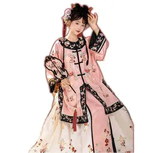Độ sâu Trung Quốc Cổ Đại quần áo phong cách retro in phù hợp với phụ nữ chụp ảnh du lịch costumees
