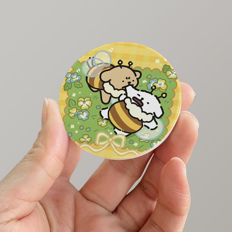 6cm Round Kitty Magnet