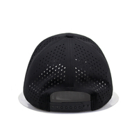 Casquette en nylon noire à 5 panneaux Chapeau imperméable à 5 panneaux Chapeau de course à pied à 5 panneaux