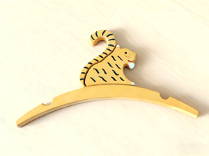 動物の木彫りエコフレンドリーカスタマイズ可能なデザイン子供用洋服ハンガー、ベビーハンガー、ベビーシャワー、収納箱、クローゼット、衣類用 - Product Image 5