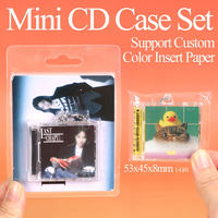 Porte-clés en plastique WEISHENG, mini étui CD, breloque avec puce NFC et insert en papier personnalisé pour concert Kpop, anime, souvenir musical