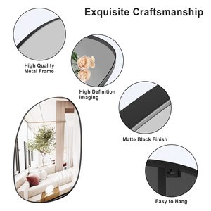Handmade Eco-Friendly 4mm Thick Customized Factory High Quality Silver Waterproof Shape Glass Frame <b>Wall</b> <b>Bathroom</b> <b>Mirror</b> - Product Image 5