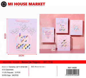 Sacchetto regalo in carta alla moda con manico per confezioni regalo - Product Image 3