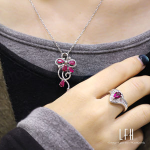 Anillos de Boda Románticos Personalizados de Oro Blanco de 18K con Turmalina Natural, Joyería Clásica de Oro Sólido Real de 18K - Product Image 5