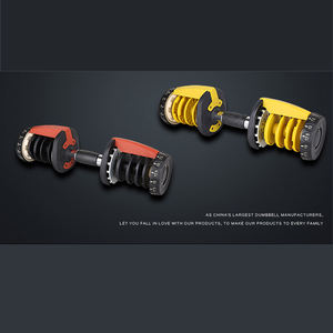 52.5ポンド（24kg）プラスチック製ディップ調整可能ダンベルセット、家庭用ボディビルディング、カスタムユニセックス、Yihongブランド - Product Image 6