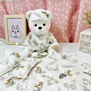 Juego de Ropa de Cama con Orejas de Conejo, Gorro de Noche, Máscara de Ojos, 30cm, Vestido de Oso Lena, Accesorios de Ropa de Cumpleaños para Niños - Product Image 6