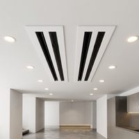 Diffuseur linéaire à fentes en aluminium, grille de ventilation réglable, blanc, pour plafond et mur, grille d'admission et de sortie d'air, registre de conduit CVC