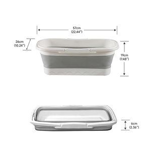 2025 Hot Bán Hình Chữ Nhật Có Thể Gập Lại Lau Xô Với Nắp Thân Thiện Với Môi Đa Chức Năng Di Động Hộ Gia Đình Lưu Trữ Nước - Product Image 2