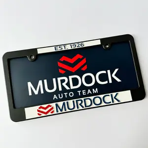 Custom License Plate Cover Raised Logo Plastic Car Plate Frame Metal ABS Plastic License Plate Frame Wholesale