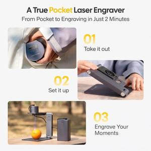 LaserPecker LP1 Plus Small Laser Engraving Machine Portable Laser Engraver for Wood Leather Gifts Crafts and Small Business - Product Image 5