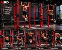 MRD Estación de Entrenamiento Funcional Grande, Rack de Sentadillas, Power Rack, Barra de Dominadas, Equipo de Gimnasio para Entrenamiento de Fuerza, Estación de Fitness