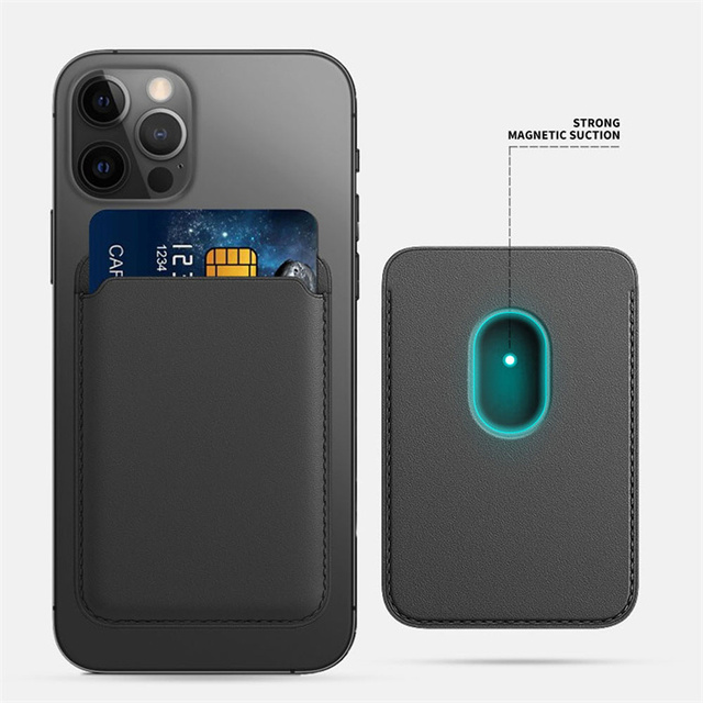 Leather Wallet Max Magnet Card Holder Magnetic for Magsafe for iPhone 11 12 13 14 Pro Phone Bag Adsorption Accessories