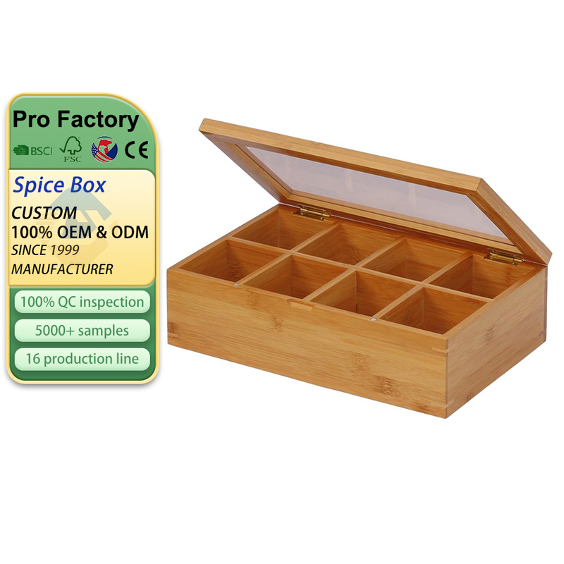 Bamboo Tea Box 12 Inch Natural