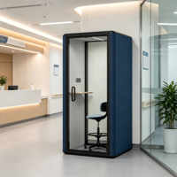 Cabine de bureau insonorisée modulaire, isolation acoustique efficace, cabine téléphonique privée pour le travail au bureau