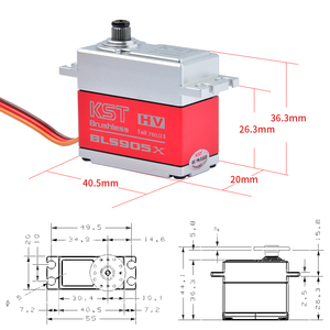 Bán hàng nóng KST bls905x 8kgf. cm 0.035 giây/60. Kim loại kỹ thuật số bánh răng đuôi động cơ không chổi than cho 550-700 Class RC máy bay trực thăng bộ phận tự làm - Product Image 5