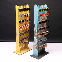 Support d'affichage de lunettes de soleil en carton pour magasin, double face, dernier modèle populaire, sur pied