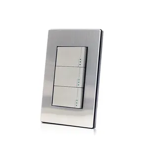 China manufacturer wholesale wall light switch 3 gang 1way for south America standard market