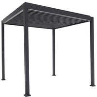 INSO DIY Pergola การออกแบบที่ทันสมัยกันน้ำอาทิตย์บานเกล็ดอลูมิเนียมซุ้มไม้เลื้อยที่มีผ้าม่านกลางแจ้ง