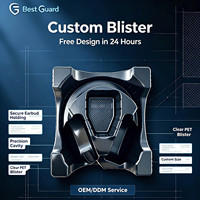 Emballage en blister personnalisé, conteneur en plastique pour piles, pour petites pièces électroniques, plateau d'emballage en blister pour pilules