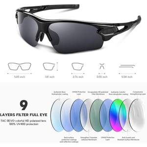 Gafas de sol polarizadas Premium para hombres mujeres jóvenes UV400 Tac gafas para béisbol pesca ciclismo Golf motocicleta verde rojo OEM - Product Image 6