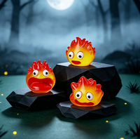 Mini figurines en résine Kawaii style anime, collection de visages émotionnels, cadeau surprise, figurines mignonnes de spirit d'incendie, décoration d'anniversaire
