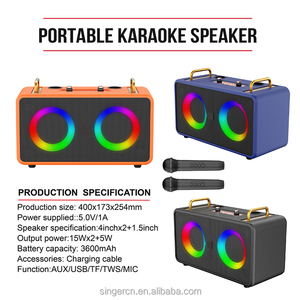 Mini haut-parleur en bambou M4407, haut-parleur sans fil rechargeable carré, haut-parleur Bluetooth compatible avec les smartphones, haut-parleur stéréo - Product Image 2