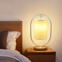 Lampe de table créative de style chinois moderne et simple, design nordique, base en bois, pour salon, bureau ou chevet