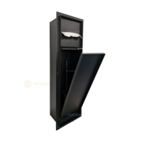 Niche murale encastrée moderne en acier inoxydable 304 pour boîte à mouchoirs, brosse WC, porte-papier dissimulé et nettoyeur de toilettes, compatible carrelage