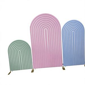 Toile de fond géométrique rectangulaire en acier inoxydable SMOOTH pour mariage, fête, anniversaire, avec design miroir, or/argent, tissu personnalisé - Product Image 1