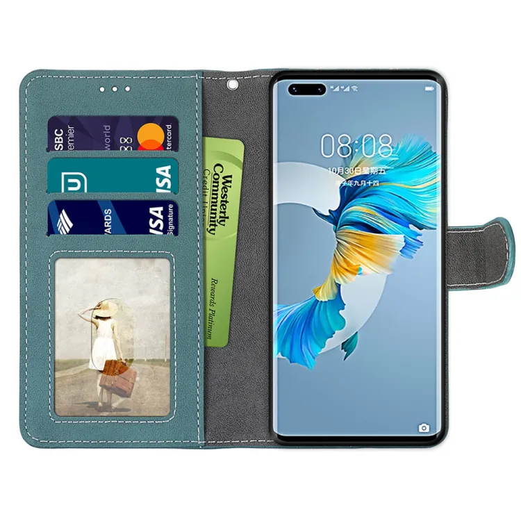 Untuk Huawei Mate 40 Pro Kualitas Tinggi PU Kulit Flip Dompet Phone Case untuk Huawei Y7A Y9A Sarung Cover