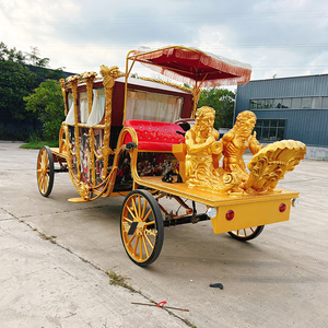 2026 Chariot à chevaux électrique en fer, calèche royale, wagon de tourisme royal, véhicule de mariage - Product Image 2