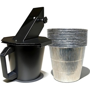 Grease Bucket with <b>Lid</b> 15 Foil Liners Outdoor <b>BBQ</b> Grease Collector - Product Image 1
