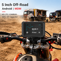 Terminal de course moto tout-terrain Android 5 pouces VT-5A avec GPS, chronomètre de tour, enregistreur de données CAN Bus, 4G LTE et super condensateur