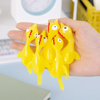 Nouveauté 2025 Jouets anti-stress Fidget Toys en TPR : Catapulte volante collante en forme de dinde, Poulet extensible doux pour les doigts, Lanceur de poussins à lance-pierre